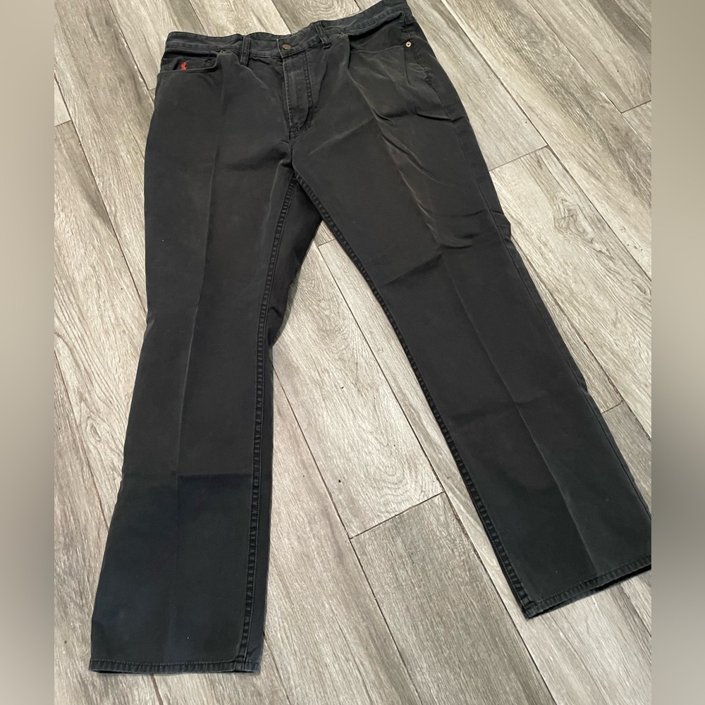 Vintage Polo Ralph Lauren Authentic Dungarees Black Casual Pants Men’s 38x32